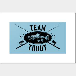 Team Trout (Black) Posters and Art